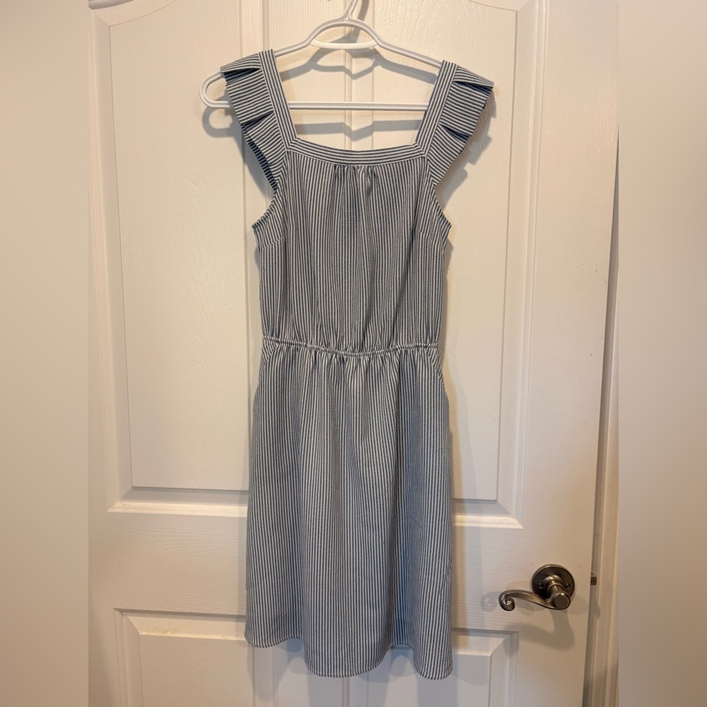 Blue and White Striped Sundress